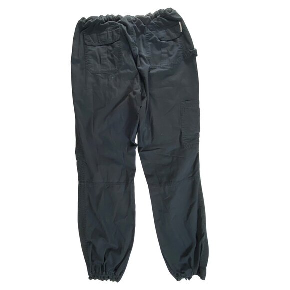 Black‎ Cargo Pants Size Large Y2K Baggy Athleisure Sporty Comfy Rave Streetwear - Picture 2 of 6